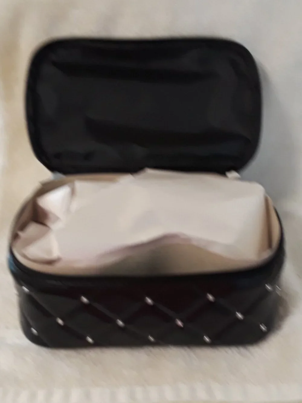 Train Case Makeup Bag - Claire's NWT Black Rhinestone Vanity Travel Case Sparkle